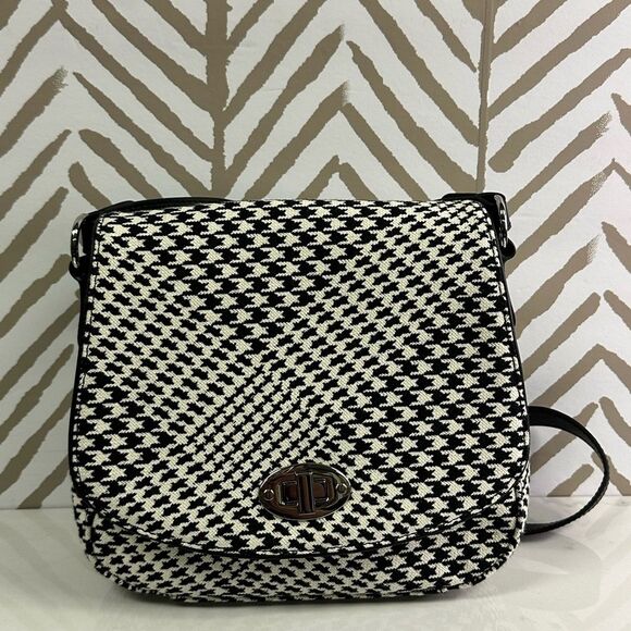 Talbots Houndstooth Shoulder Crossbody Bag - Picture 1 of 9